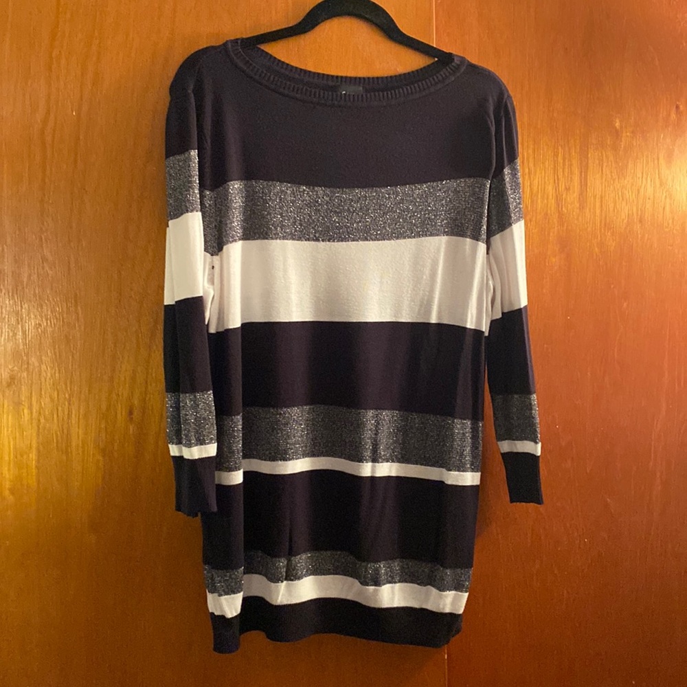 Simply Emma striped tunic sweater, 3X
